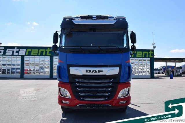 Samochód do przewozu drewna DAF XF 530 6x4 Holzaufbau Kran Palfinger + Gsodam