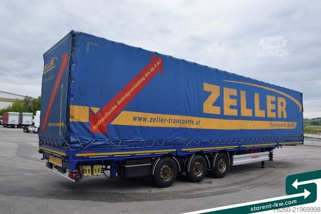 مقطورة نصفية مفتوحة مع قماش مشمع FLIEGL Hangler Megatrailer Schräglader Coil Bordwand