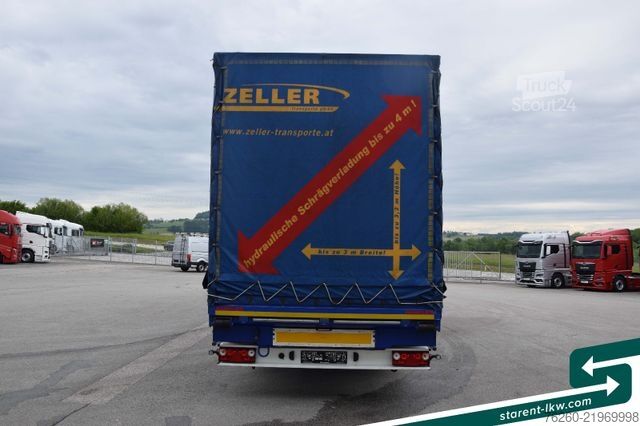مقطورة نصفية مفتوحة مع قماش مشمع FLIEGL Hangler Megatrailer Schräglader Coil Bordwand