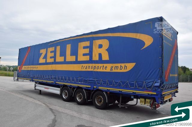 مقطورة نصفية مفتوحة مع قماش مشمع FLIEGL Hangler Megatrailer Schräglader Coil Bordwand