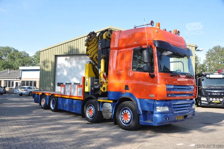 Tovornjak z žerjavom DAF CF 85.460 2012 EEV 8X2 HIAB 85Tm CRANE HANDGESC...