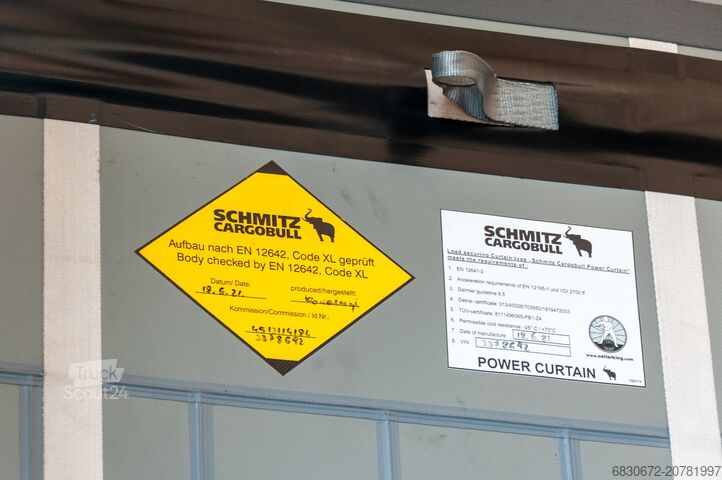öppen semitrailer med kapell Schmitz Cargobull SCS 24/L - 13.62 EB PowerCurtain