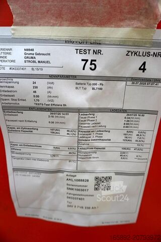 Forklift battery GRUMA 24 Volt 2 PzS 230 Ah