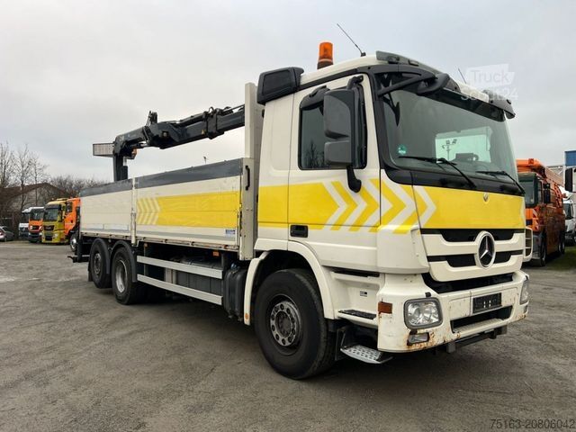 Lastbilmonteret kran MERCEDES-BENZ Actros 2641 L 6x2 Pritsche Heckkran Funk