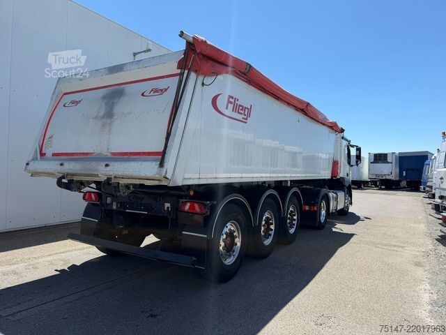 Savivartis puspriekabė FLIEGL 3-Achs Alu-Kippmulde Liftachse Rollplane 25 cbm