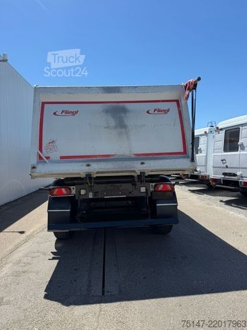 Savivartis puspriekabė FLIEGL 3-Achs Alu-Kippmulde Liftachse Rollplane 25 cbm