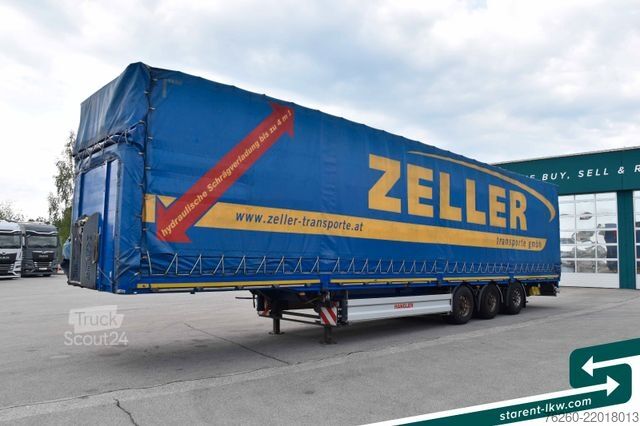 Semirimorchio con telone SCHWARZMÜLLER Hangler Megatrailer Schräglader Coil Bordwand