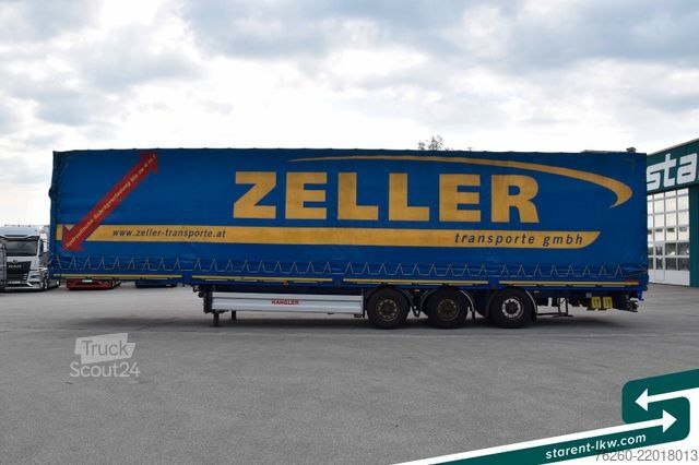 Semirimorchio con telone SCHWARZMÜLLER Hangler Megatrailer Schräglader Coil Bordwand