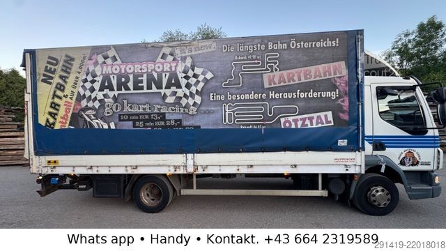 Kamion sa ravnom platformom i ceradom DAF 45.160 4x2 Euro 5 EEV Pritsche Plane Bj 2009