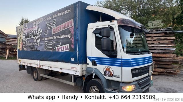 Kamion sa ravnom platformom i ceradom DAF 45.160 4x2 Euro 5 EEV Pritsche Plane Bj 2009