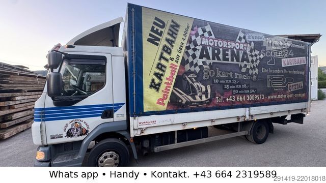 Kamion sa ravnom platformom i ceradom DAF 45.160 4x2 Euro 5 EEV Pritsche Plane Bj 2009