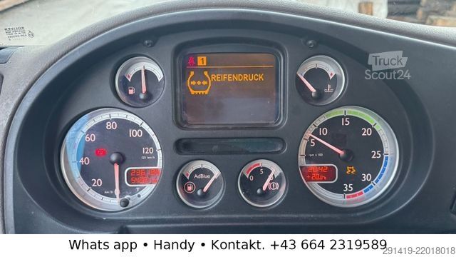 Kamion sa ravnom platformom i ceradom DAF 45.160 4x2 Euro 5 EEV Pritsche Plane Bj 2009