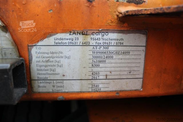 Remorcă cu platformă joasă ZANDT AT-P 300 - Nr.: 099