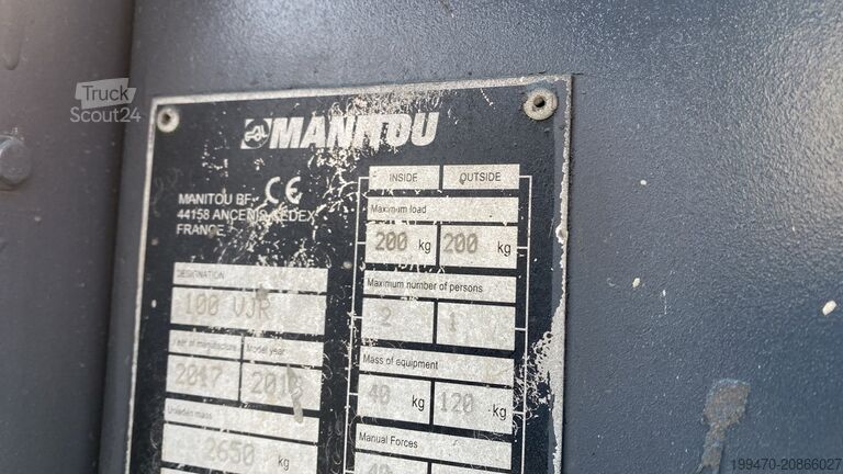 Mât vertical Manitou 100 Vjr Evolution (10m)