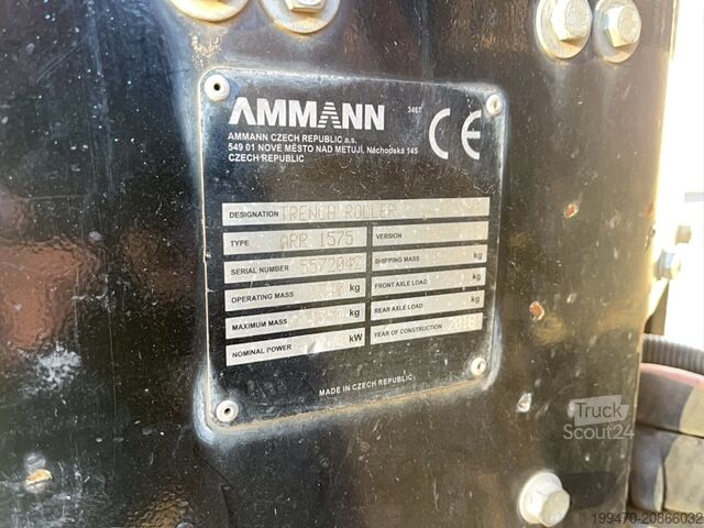 Rolo tandem Ammann ARR 1575 – Remote-Controlled Trench Roller Ideal for Soil Compaction