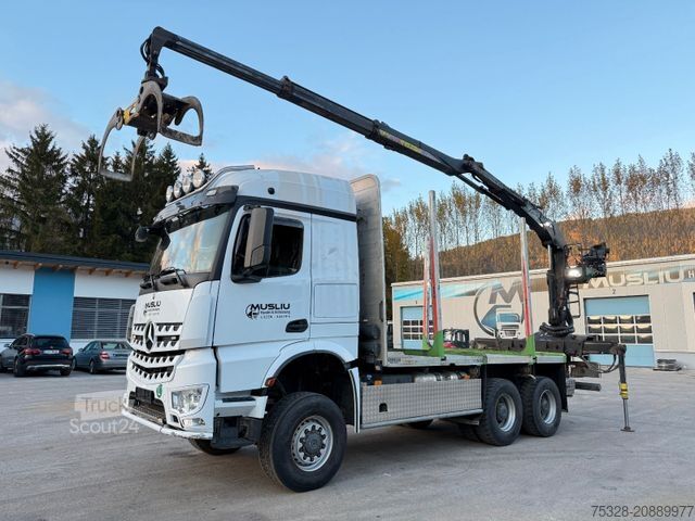 Autocarro forestale MERCEDES-BENZ Arocs MP5 3353 6X6 BB Holztranspor Kran Penz 12Z