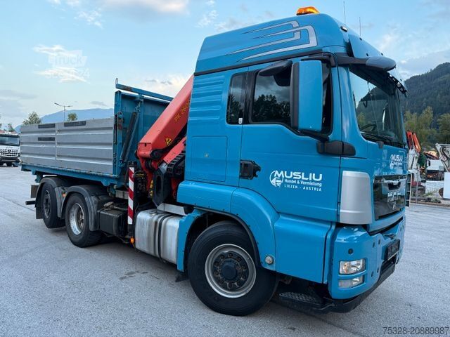 Tovornjak prekucnik MAN TGS 28.480 6X4/4 H Kipper Kran Palfinger PK26002