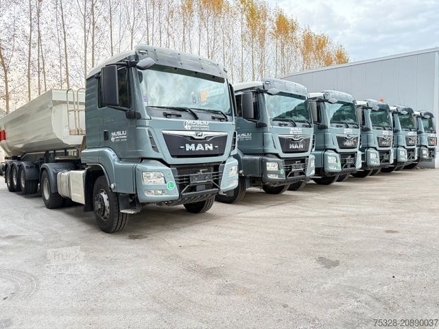 Standardowy ciągnik siodłowy MAN TGS 18.470 4X4 H Pritarder + Auflieger Schwarzmü