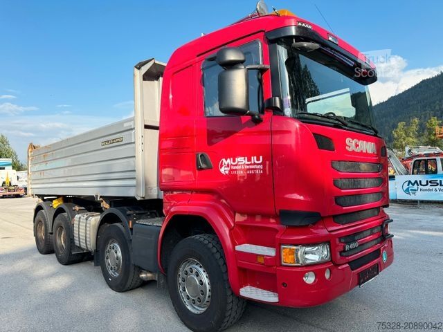 Tipper truck SCANIA R490 8X4 Retarder Meiller Bordmatik Top!