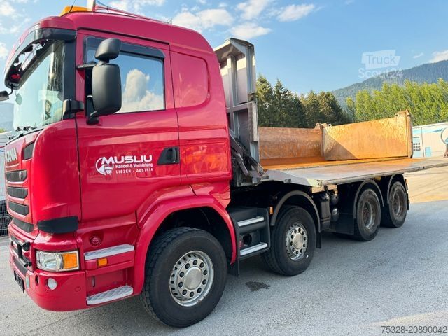 Tipper truck SCANIA R490 8X4 Retarder Meiller Bordmatik Top!