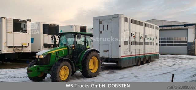Remorque de transport de chevaux MENKE-JANZEN Tandem 3 Achsen 2 Stock Eigenes Aggregat