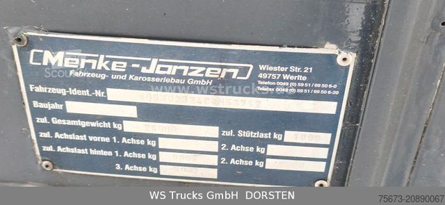 Remorque de transport de chevaux MENKE-JANZEN Tandem 3 Achsen 2 Stock Eigenes Aggregat