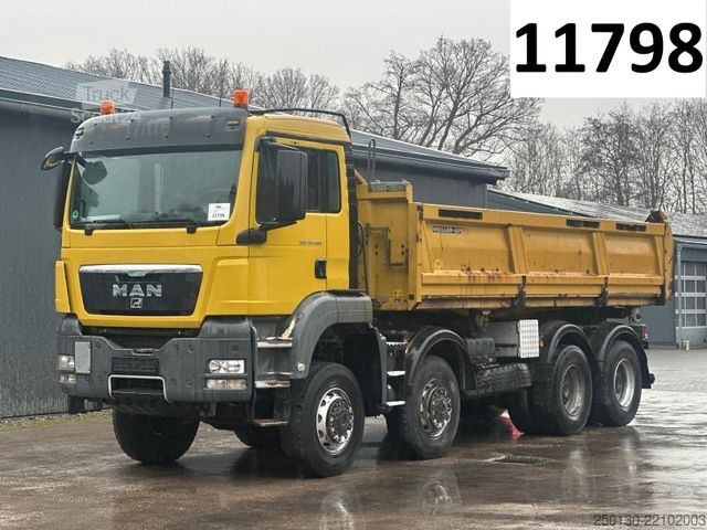 Camion-benne tricar MAN TGS 35.480 8x6BB Meiller Bordmatik *TOP*