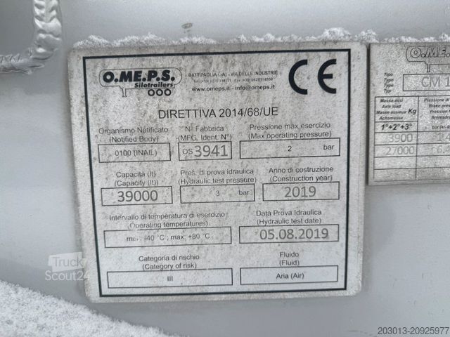 Semirreboque silo FELDBINDER O.ME.P.S Silo Auflieger 39 m³ 3 Achs