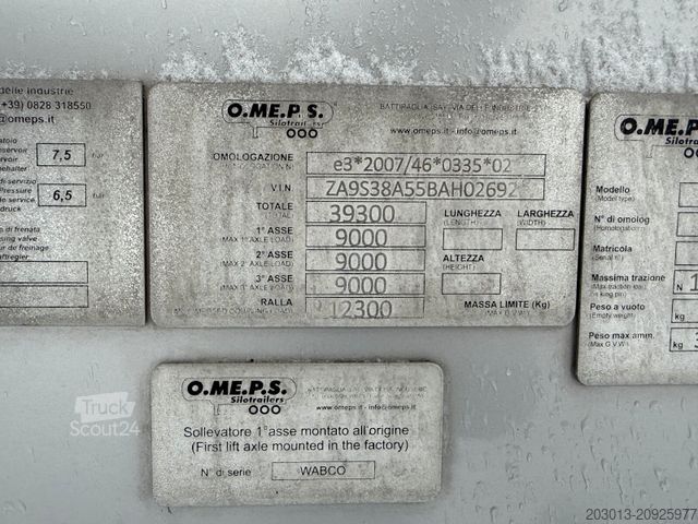 Semirreboque silo FELDBINDER O.ME.P.S Silo Auflieger 39 m³ 3 Achs