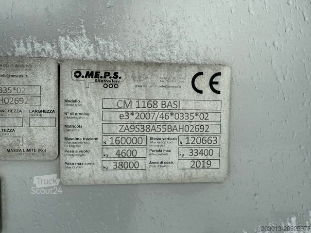 Semirreboque silo FELDBINDER O.ME.P.S Silo Auflieger 39 m³ 3 Achs