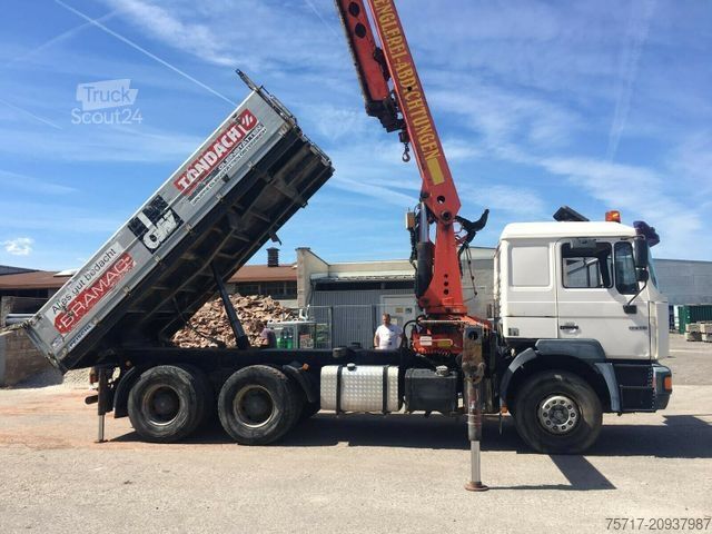 Billenő teherautó PALFINGER JUST CRANE PK 28000 + Fernbedienung + Seilwinde