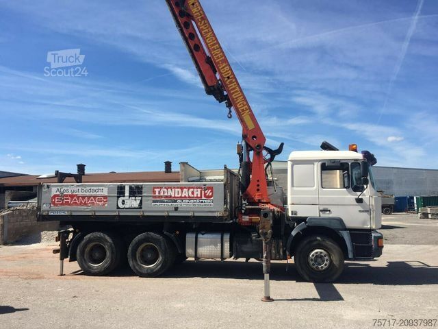 Billenő teherautó PALFINGER JUST CRANE PK 28000 + Fernbedienung + Seilwinde