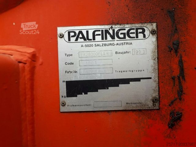Billenő teherautó PALFINGER JUST CRANE PK 28000 + Fernbedienung + Seilwinde
