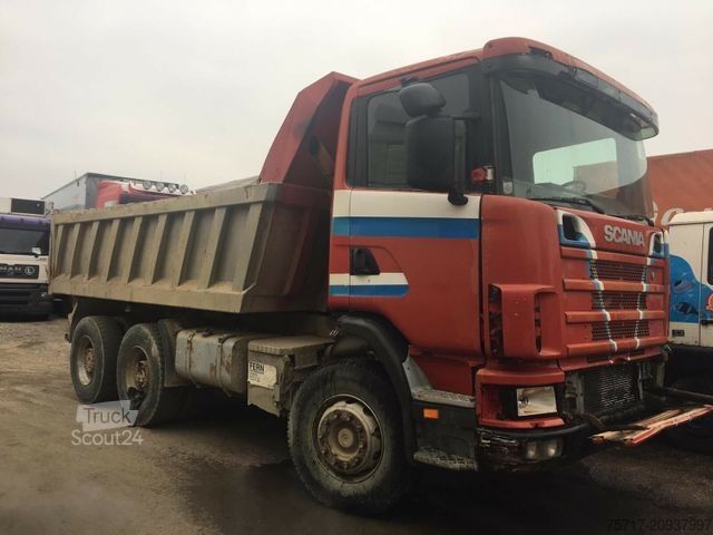 Саміоскид SCANIA 124 400,6x4,Stahlmulde,EURO2,Differnzial problem