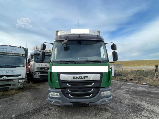 Вантажівка з платформою і тентом DAF LF 260 FA, GERMAN, EURO6, Schlafkabine