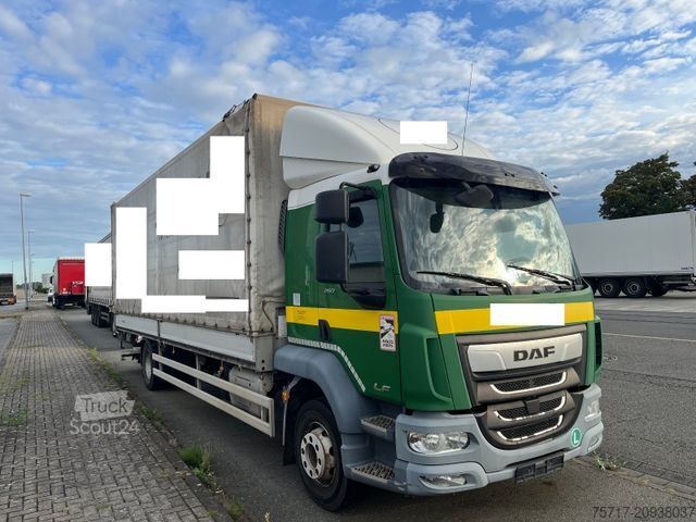 Вантажівка з платформою і тентом DAF LF 260, EURO6