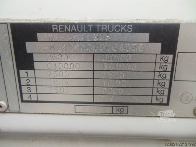 Kamion sa zamjenjivom nadogradnjom RENAULT PREMIUM R 460.26, DXi, 6X2, EURO 5 EEV