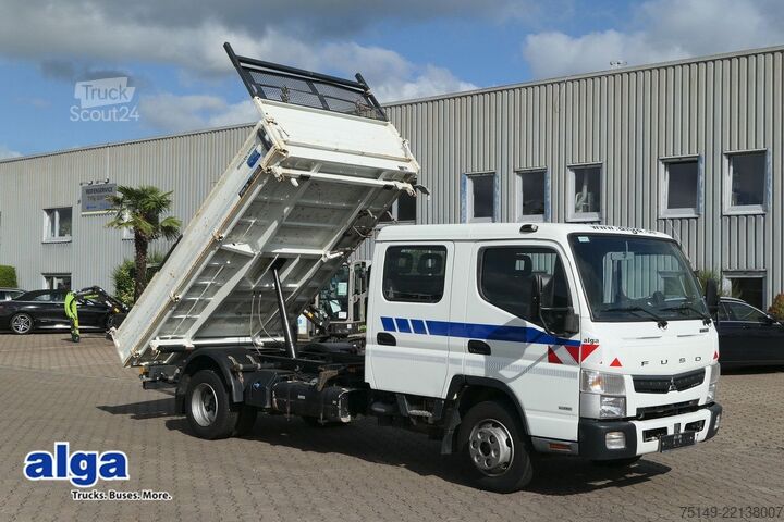Kippi pakettiauto MITSUBISHI 7C18 FUSO 4x2, Meiller, DOKA, Klima, AHK, 95tkm