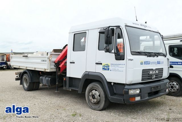 Kippiauto MAN 12.180 LE BB 4x2, DOKA, Palfinger PKG 7001