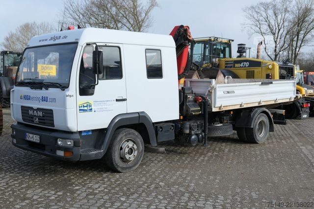 Kippiauto MAN 12.180 LE BB 4x2, DOKA, Palfinger PKG 7001