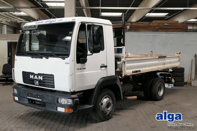 Kippi pakettiauto MAN 8.140 LE 4x2, Meiller, AHK, 3. Sitz, Zurrösen