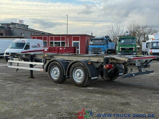 Remorque à châssis interchangeable Wecon AWZ 218 BDF Tandem mit Aufnahme für Stapler
