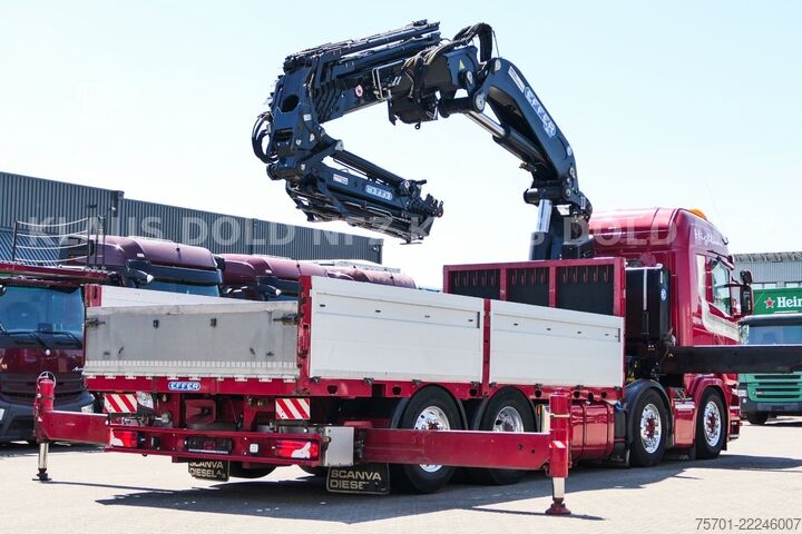 Vrachtauto met open laadbak SCANIA R 490 Pritsche Kran Effer Funk Lift-/Lenkachse