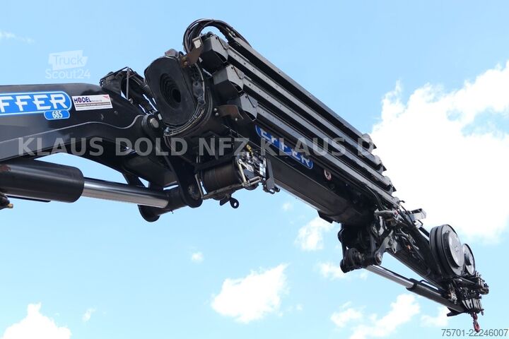 Vrachtauto met open laadbak SCANIA R 490 Pritsche Kran Effer Funk Lift-/Lenkachse