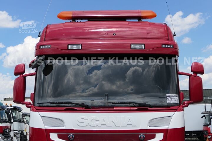 Vrachtauto met open laadbak SCANIA R 490 Pritsche Kran Effer Funk Lift-/Lenkachse