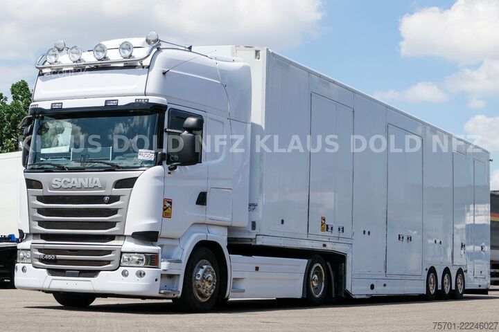 Kamion za prevoz automobila SCANIA R450 Autotransporter Komplettzug Kässbohrer