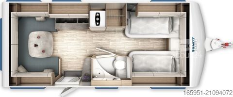 Τροχόσπιτο Fendt Tendenza 515 SG 2000kg Dekopaket TV Halter