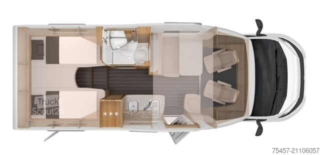 Ημιενσωματωμένο αυτοκινούμενο τροχόσπιτο KNAUS SKY WAVE 650 MEG 60 YEARS Automatik Seitz S7