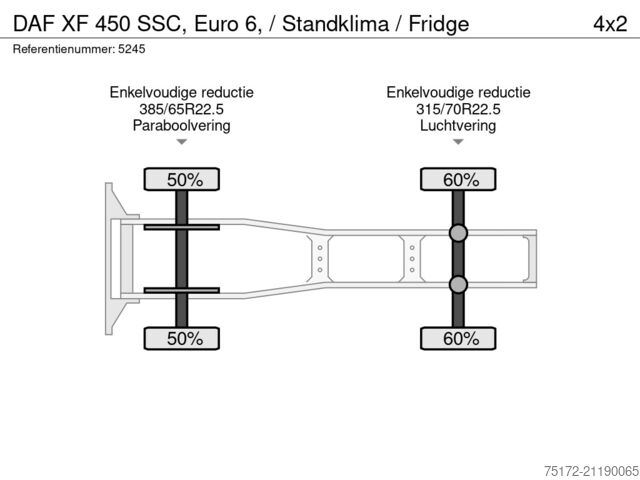 Standard-SZM DAF XF  450 SSC, Euro 6, / Standklima / Fridge