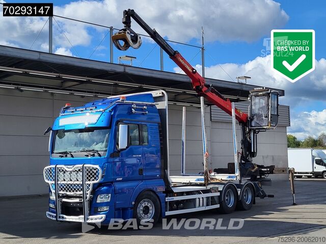 Transportator de lemn MAN TGX 33.580 TGX 6X4 Palfinger Epsilon Wood crane...
